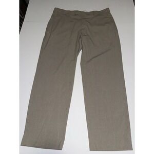 Kenneth Cole Reaction Men's Dress Pants 36x30 Tan Pinstripe Flat Front